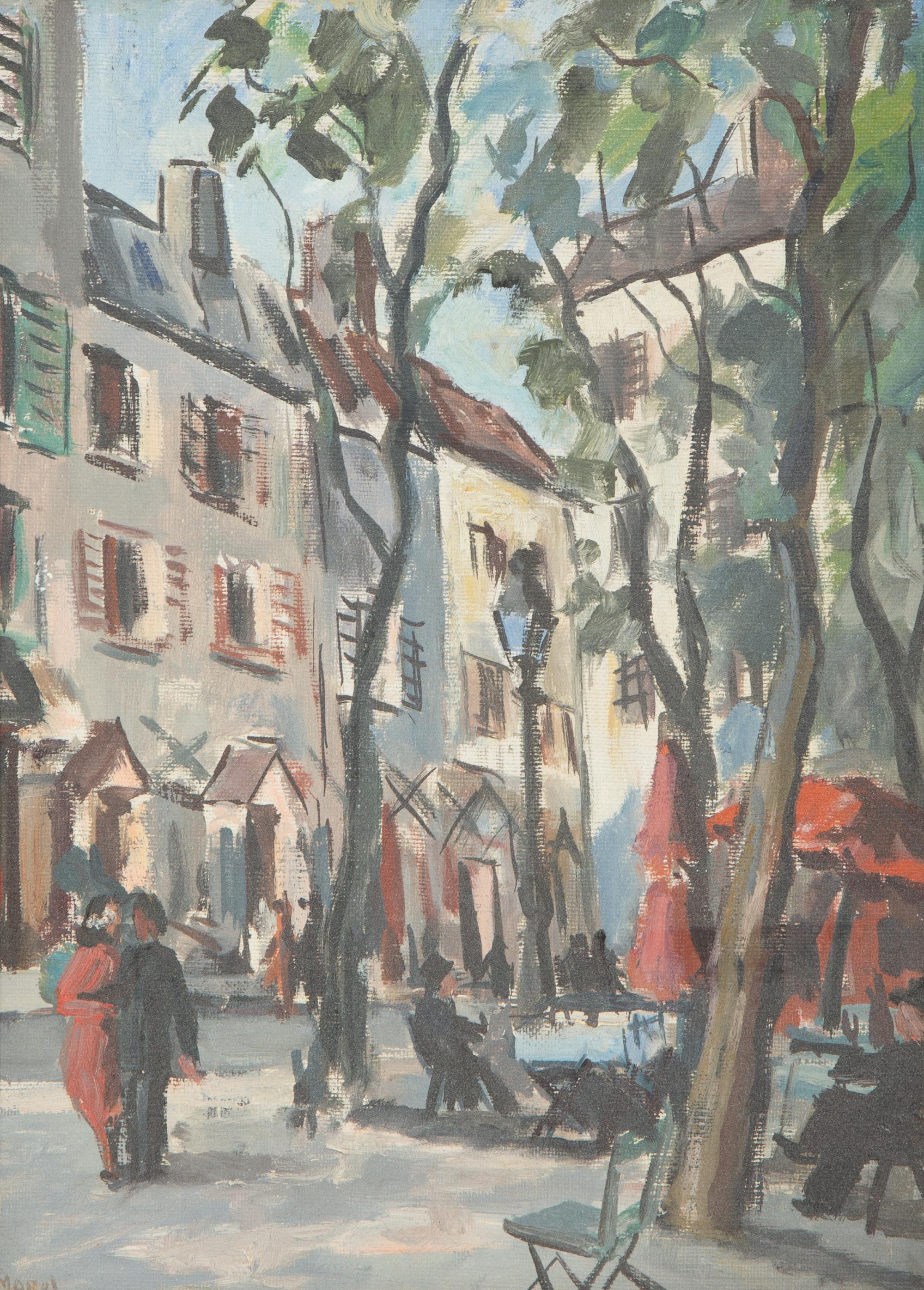 Eighteen Parisian Street Scene Paintings