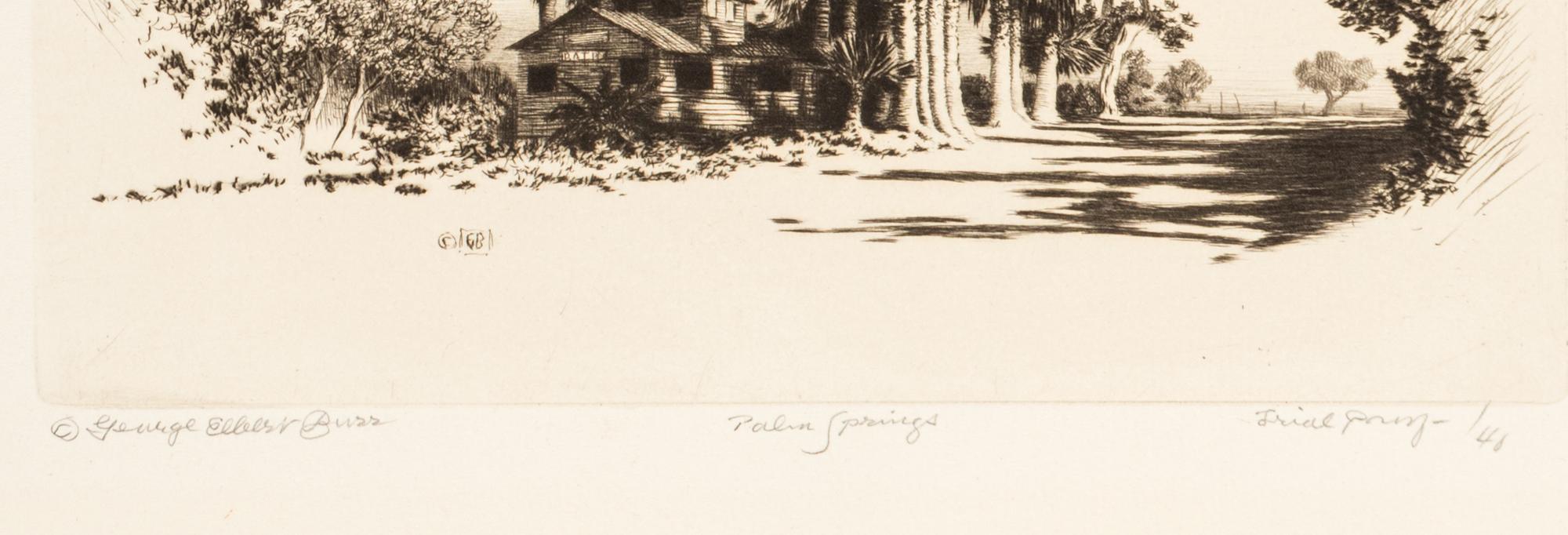 Three Works: Oasis of Seven Palms, Calif-, Palm Springs and Palm Canyon near Palm Springs