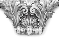 A Monumental Pair of Victorian Silver Four Light Candelabra