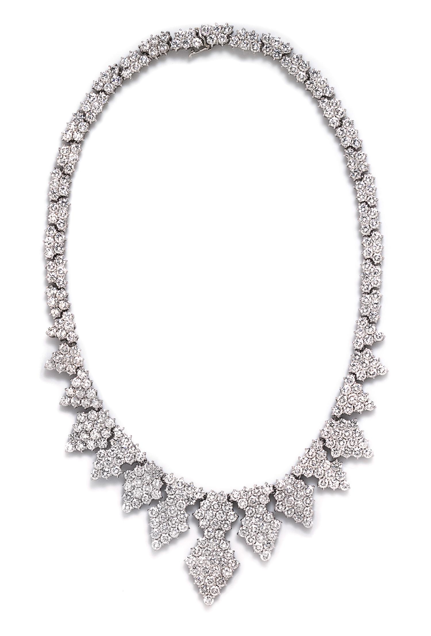 A Platinum and Diamond Necklace, Chaavae/Tilson, 56.71 dwts
