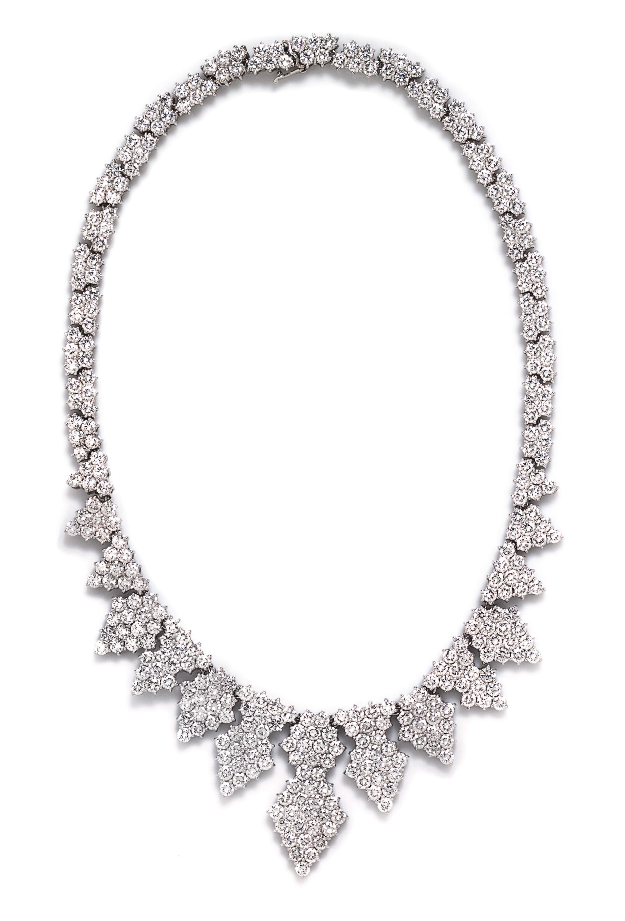 A Platinum and Diamond Necklace, Chaavae/Tilson, 56.71 dwts