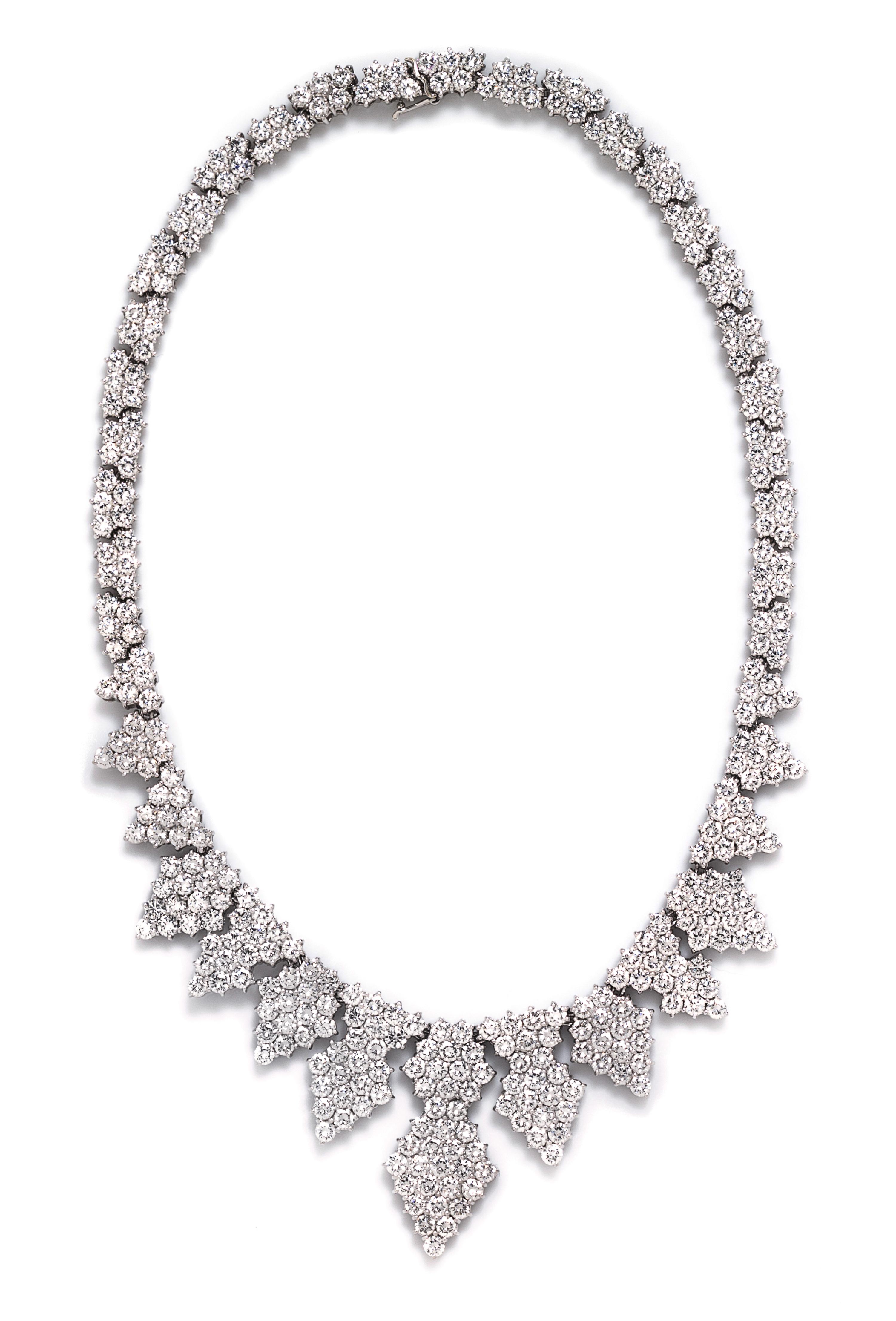 A Platinum and Diamond Necklace, Chaavae/Tilson, 56.71 dwts