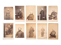 [CIVIL WAR - ARMY OF POTOMAC]. A group of 18 CDVS of Union generals, incl. Heintzelman (autographed), Meigs, McDowell, & Prince.