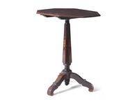 A Regency or Early Victorian Ebonized and Gilt-Decorated Candlestand