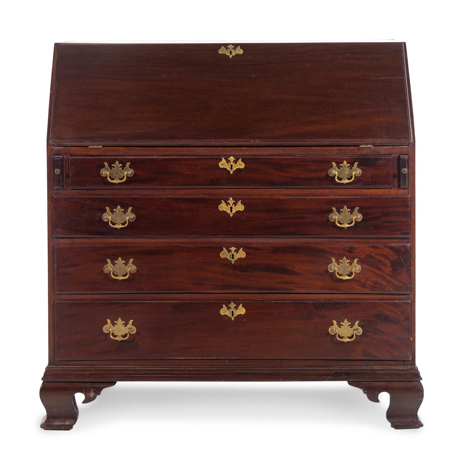 A Chippendale Mahogany Slant-Front Desk
