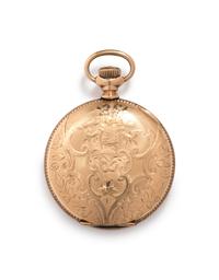 YELLOW GOLD AND GOLD-FILLED HUNTER CASE POCKET WATCH