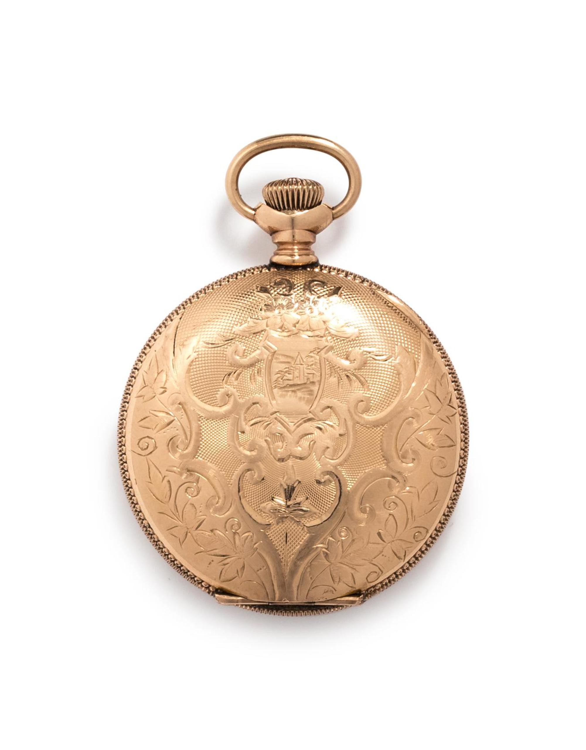 YELLOW GOLD AND GOLD-FILLED HUNTER CASE POCKET WATCH