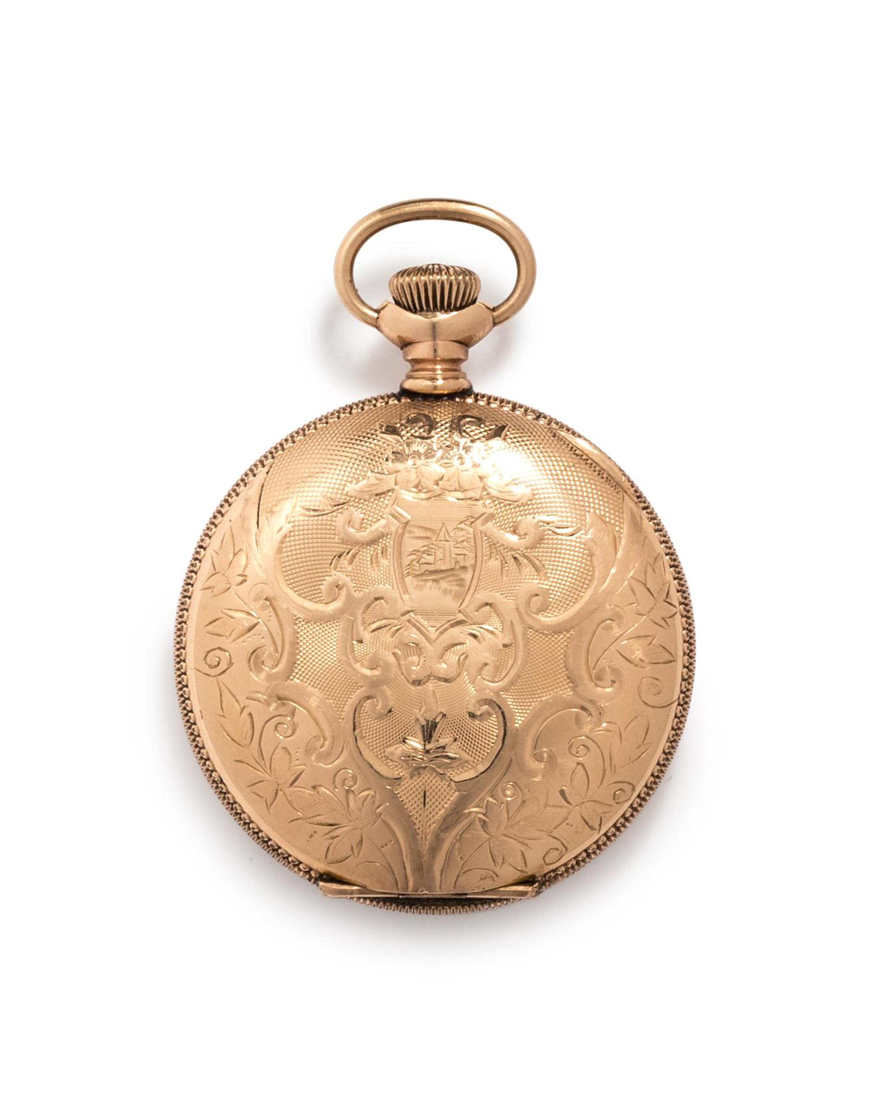 YELLOW GOLD AND GOLD-FILLED HUNTER CASE POCKET WATCH