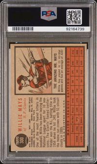 A 1962 Topps Willie Mays Baseball Card No. 300 (PSA 5 EX)