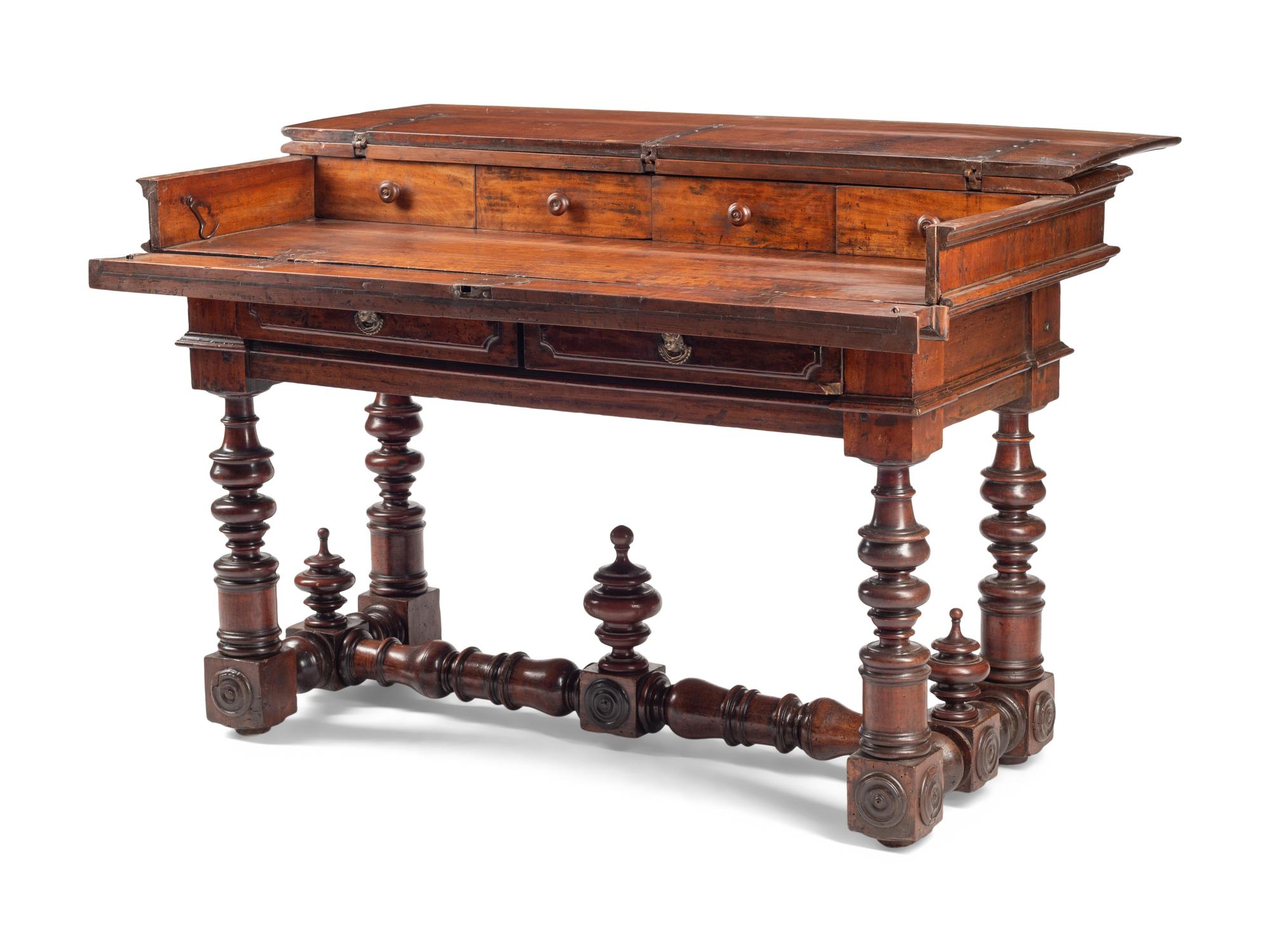 A Spanish Baroque Walnut Bureau