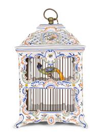 A French Faience Bird Cage