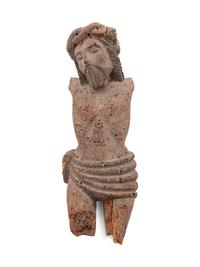 A Continental Carved Wood Fragment of a Crucifix