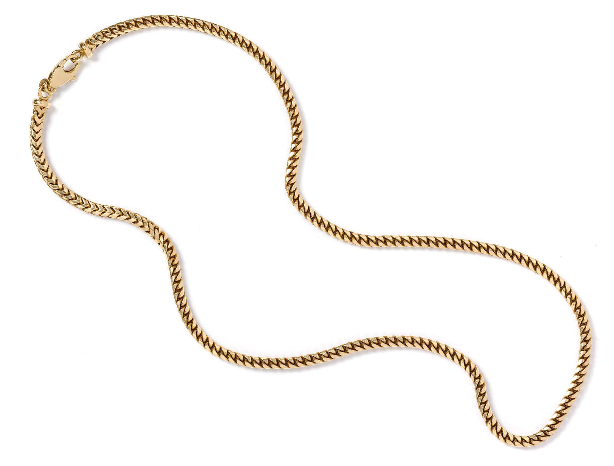 An 18 Karat Yellow Gold Link Chain Necklace, 37.10 dwts.
