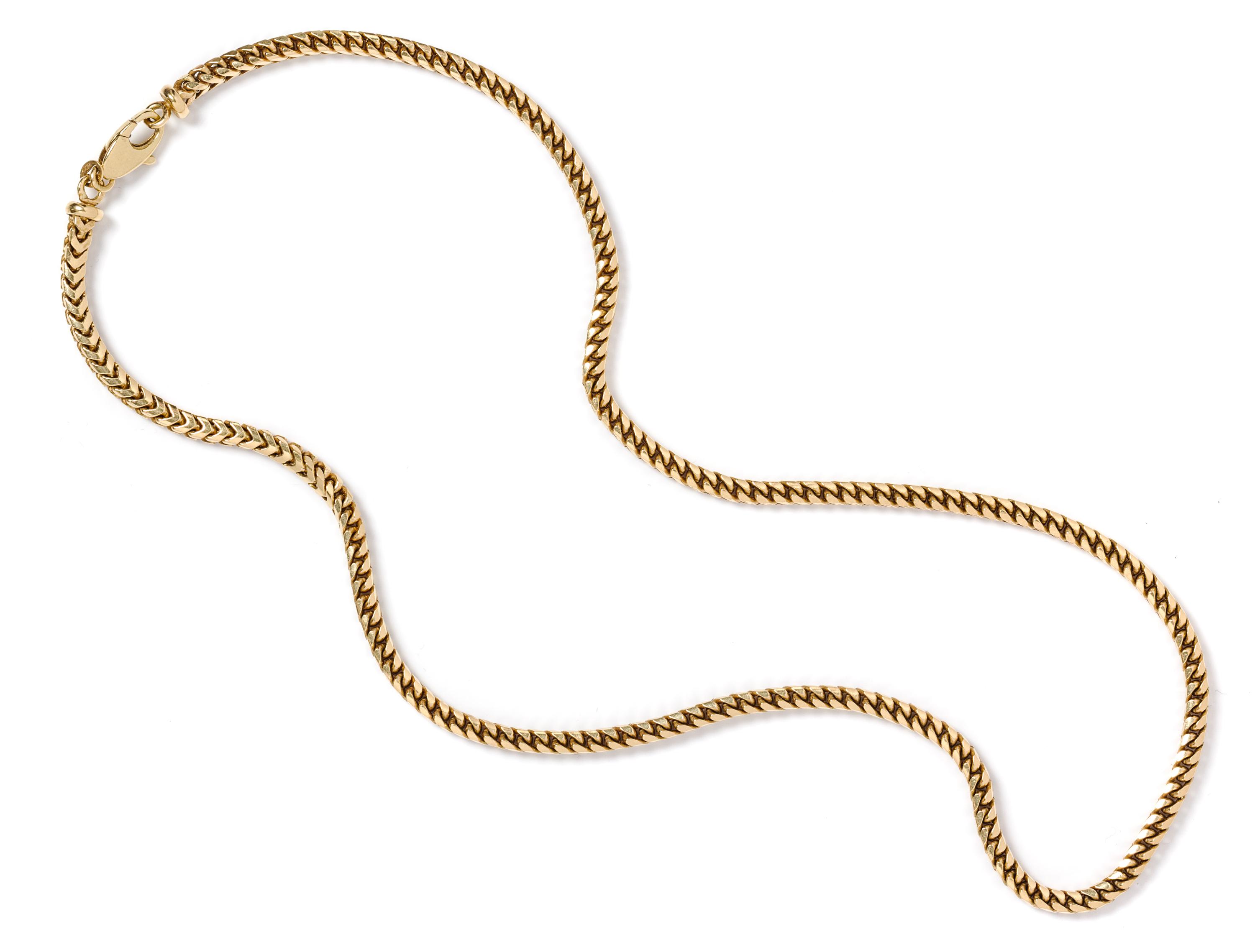 An 18 Karat Yellow Gold Link Chain Necklace, 37.10 dwts.