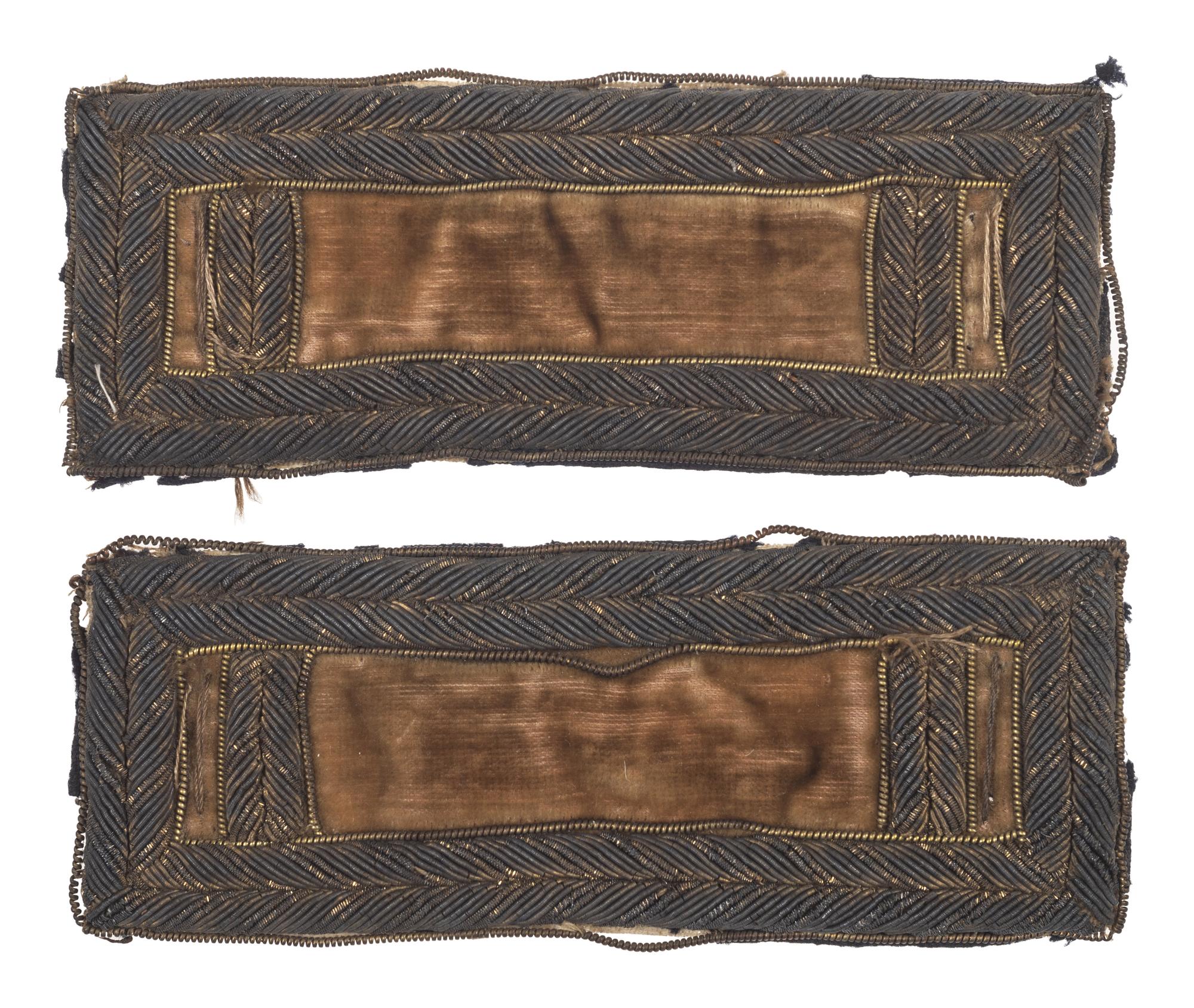 [CIVIL WAR]. First lieutenant of cavalry shoulder straps.