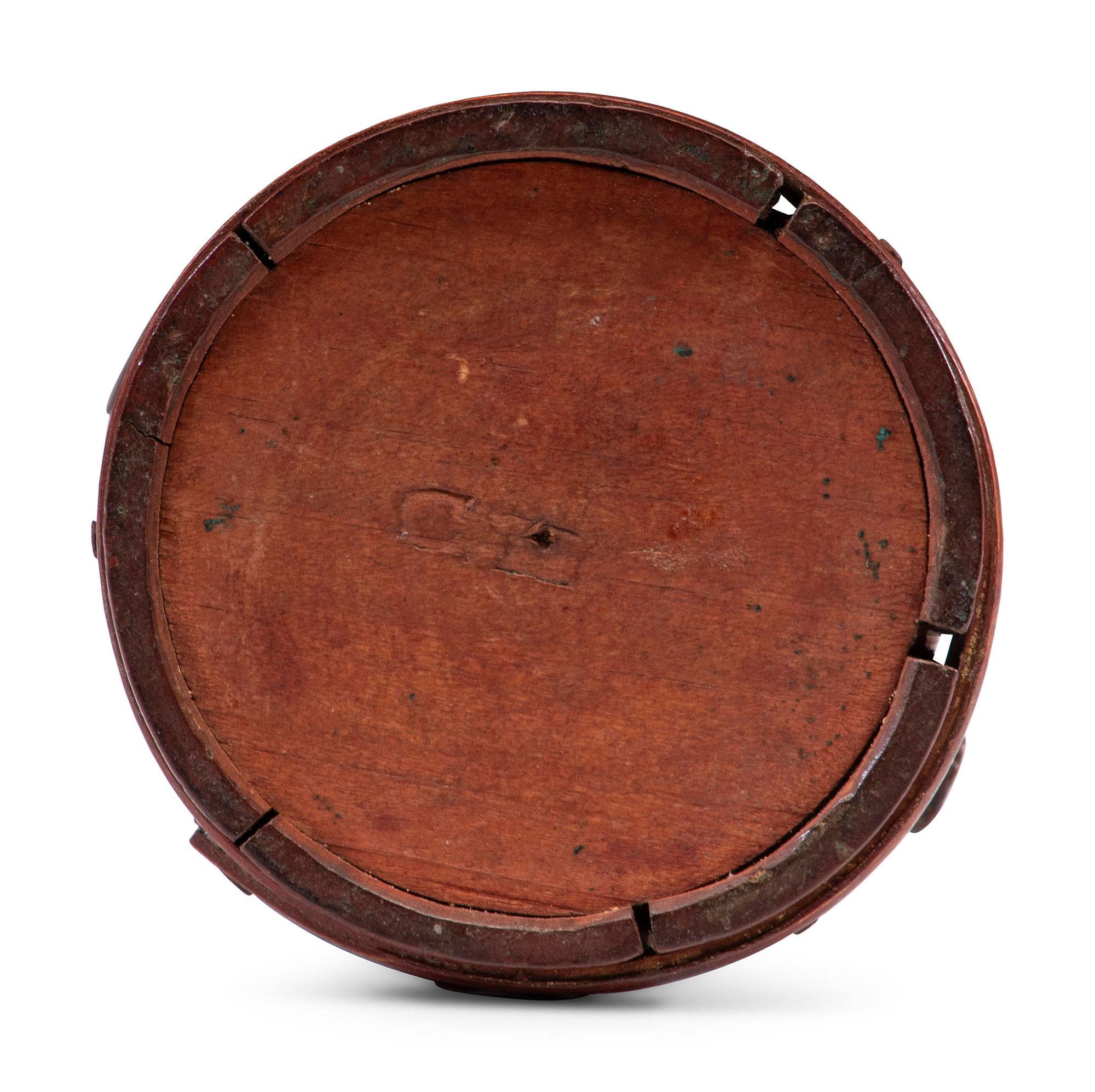 A Red Painted Miniature Firkin
