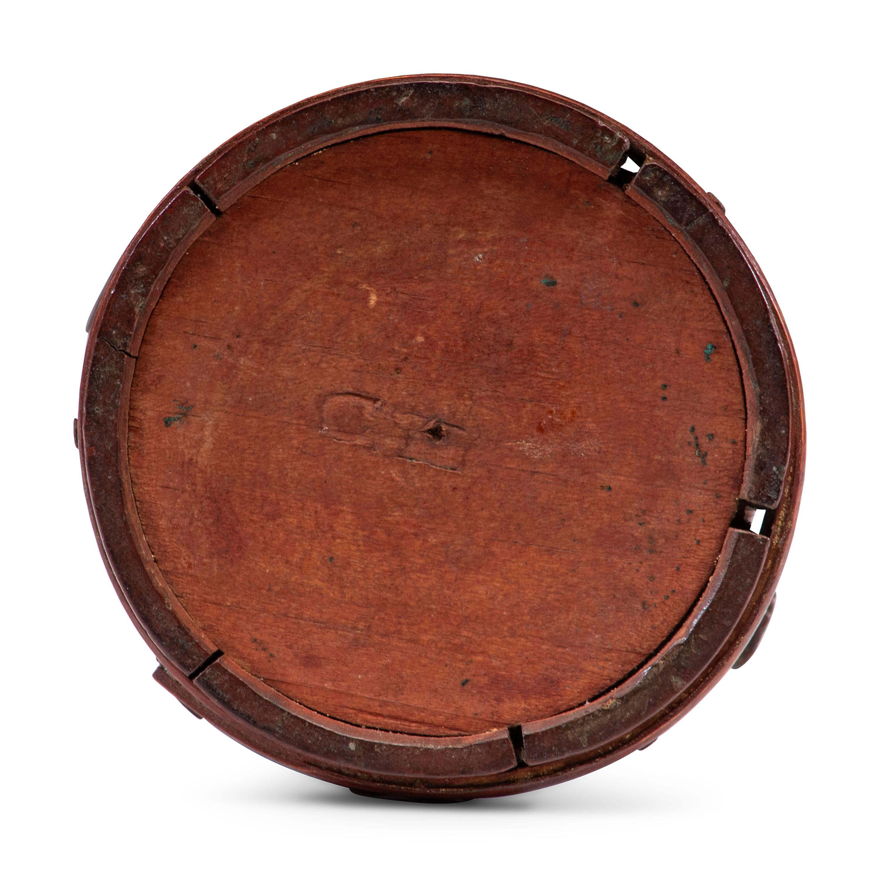 A Red Painted Miniature Firkin