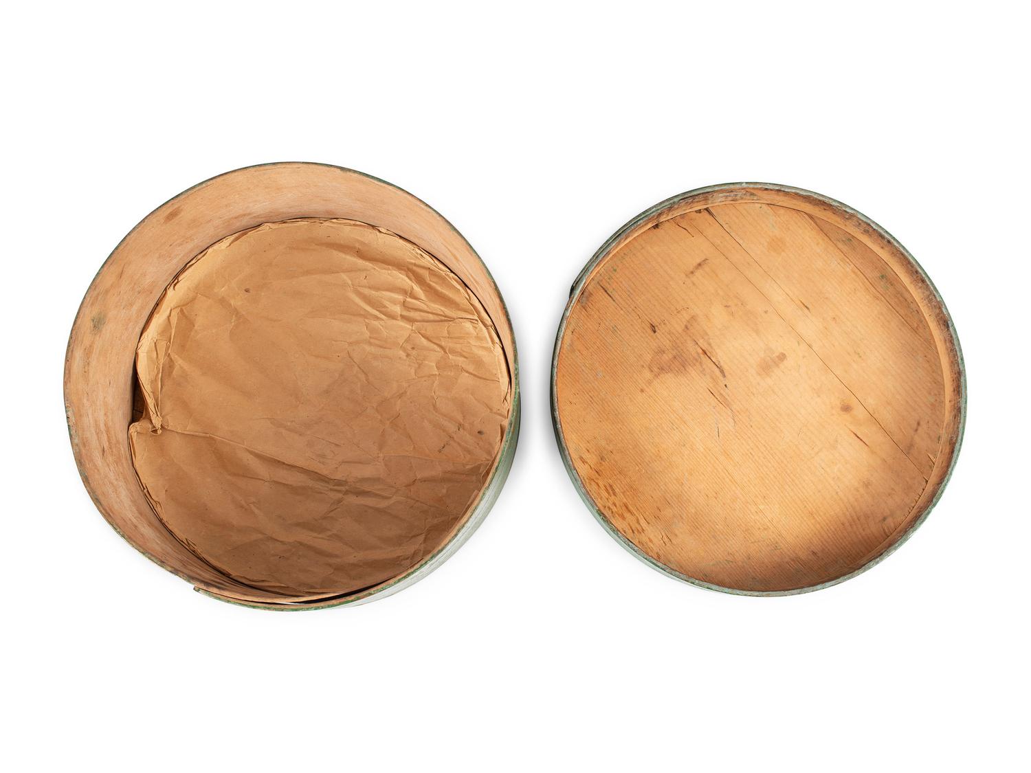 Four Oval Pantry Boxes in Old Paint