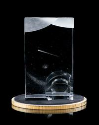 A Modern Steuben Sculpture Height without base 8 1/2 inches.