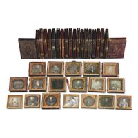 [Early Photography] Group of 38 Sixth Plate Daguerreotypes of Men and Women