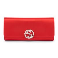 Gucci, Scarlet Satin Clutch