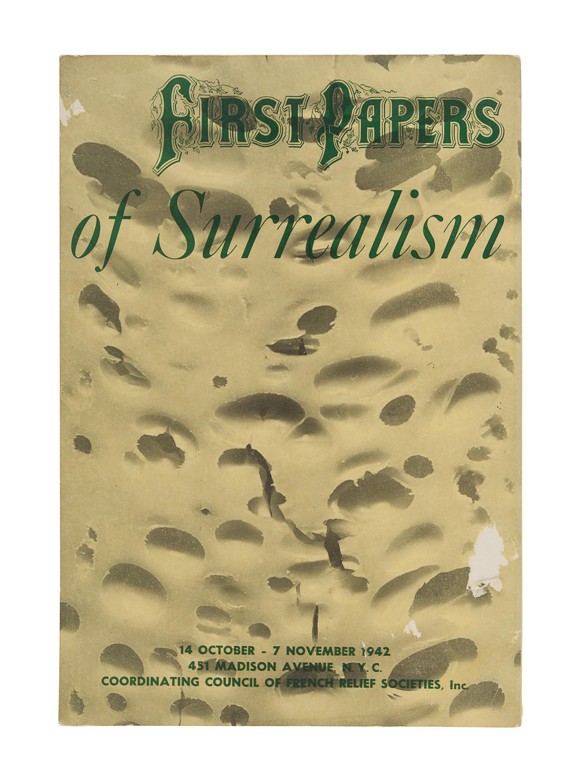 DUCHAMP, Marcel (1887-1968). -- BRETON, André, and others. First Papers of Surrealism . New York: Coordinating Council of French Relief Societies, Inc., 1942.