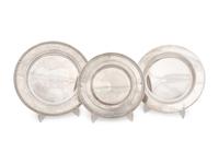 A Group of Silver Plates and Trays