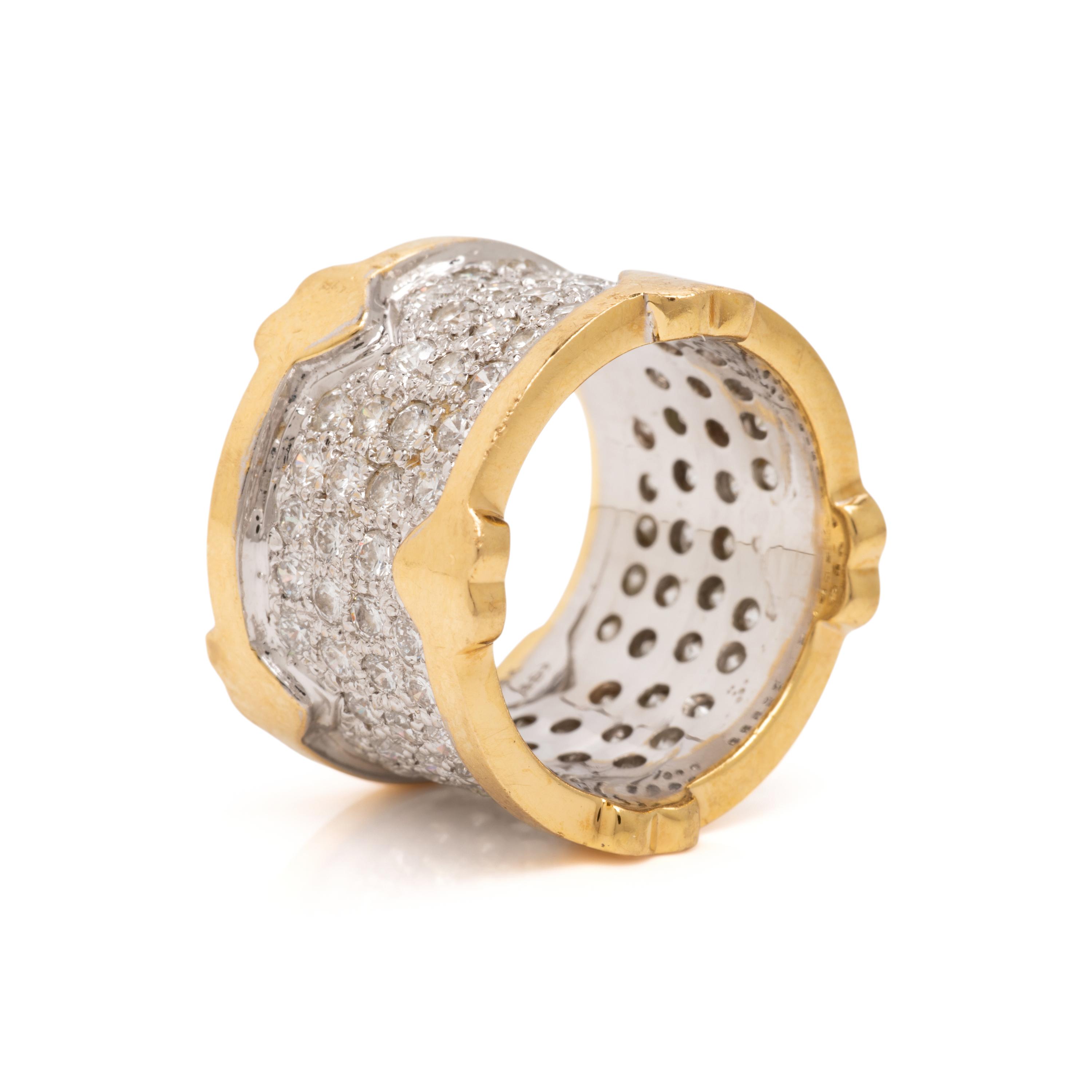 Diamond and Bicolor Gold Ring