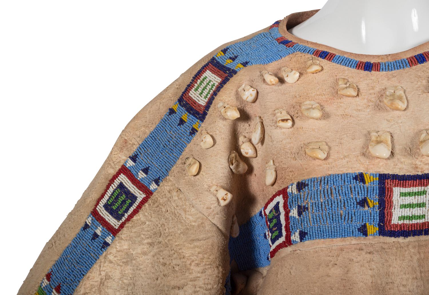 Sioux Beaded Hide Dress, with Elk Teeth