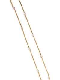 BICOLOR GOLD LONG CHAIN NECKLACE