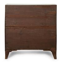 A George III Mahogany and Marquetry Slant-Front Bureau