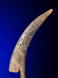 Northwest Coast Carved Horn Feast Ladle