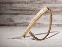 Northern Plains Elk Antler Quirt, with "Rattlesnake" Finial