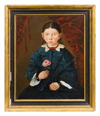 Artist Unknown, (American, 19th Century), Portraits of Sisters (a pair of works)