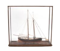 Two Model Sailing Ships Height of first 24 inches.