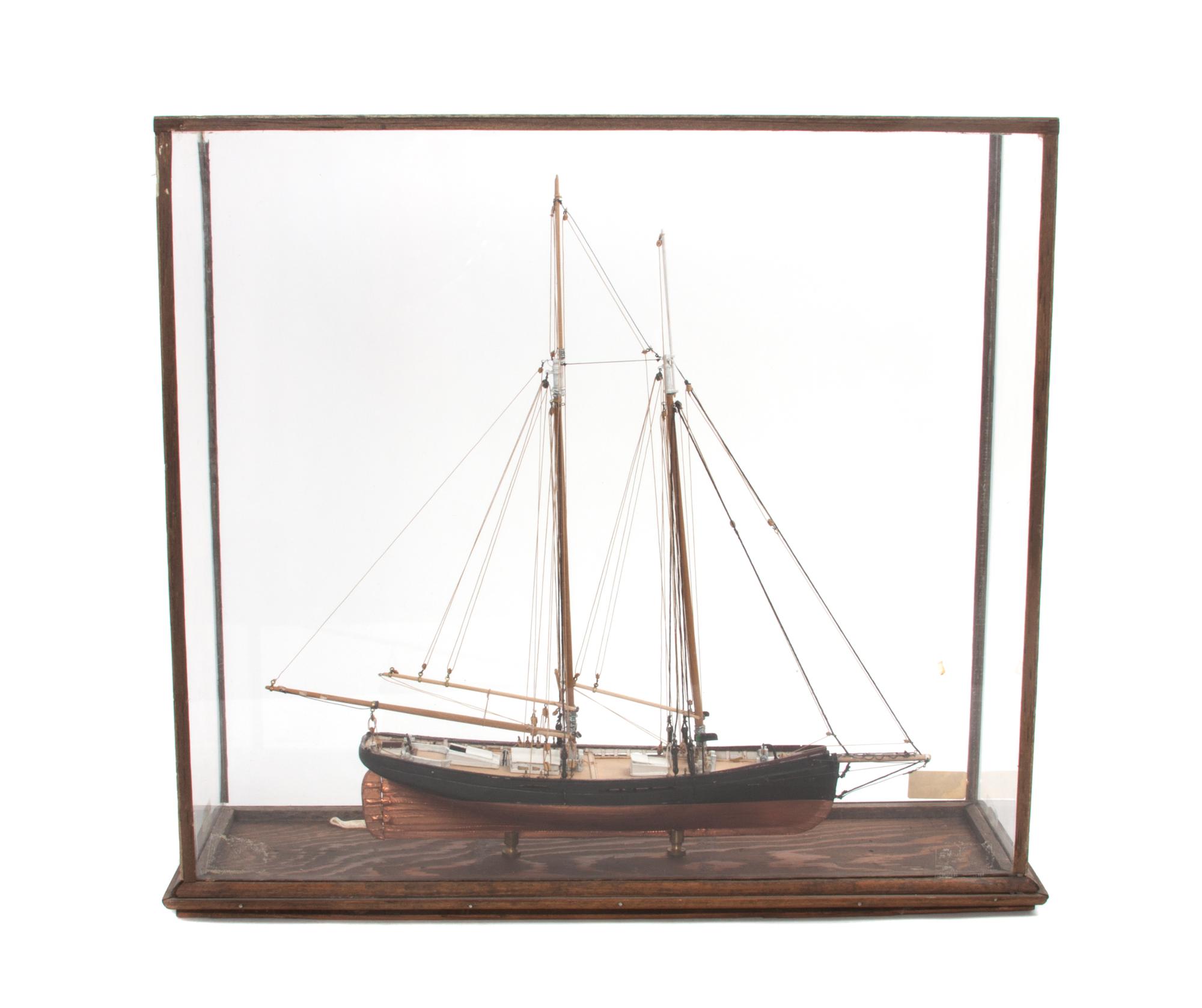 Two Model Sailing Ships Height of first 24 inches.