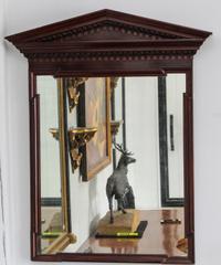 A Neoclassical Style Mahogany Mirror Height 39 inches.