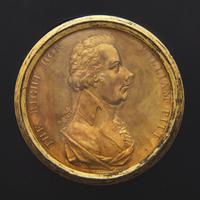 English School 18th / 19th Century, A Brass Medallion of William Pitt the Younger (English, 1759-1806)