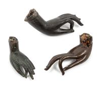 Three Southeast Asian Bronze Hand Fragments