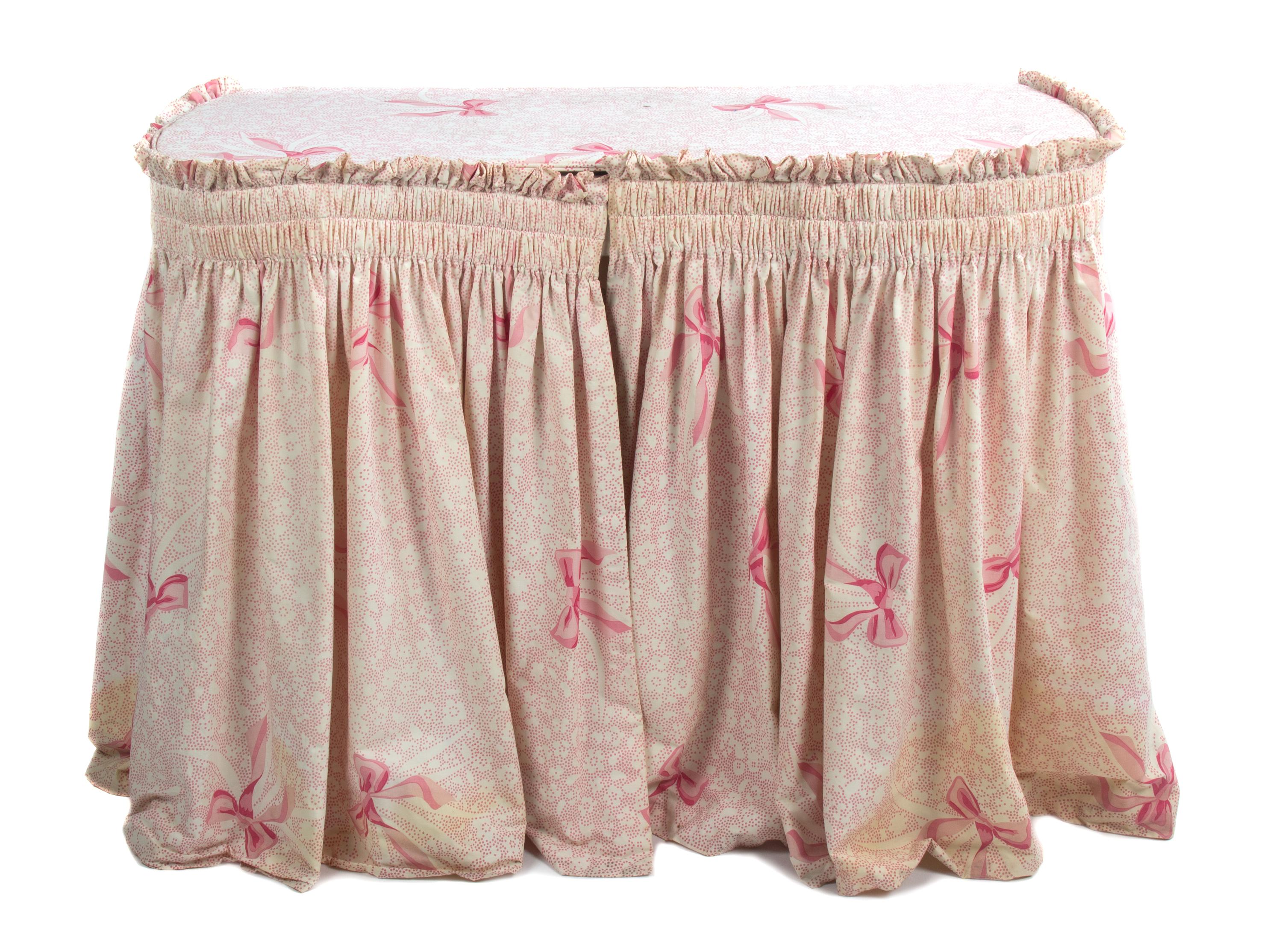 A Group of White Painted Bedroom Furniture Height of dressing table 29 7/8 x width 41 1/4 x depth 20 inches.