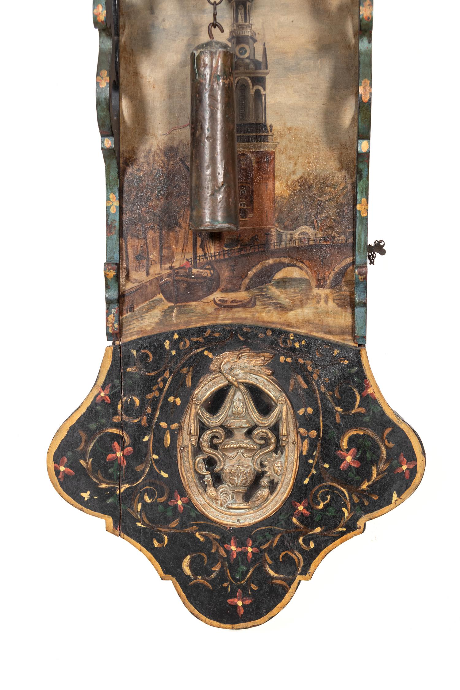 A Dutch Painted Wall Clock