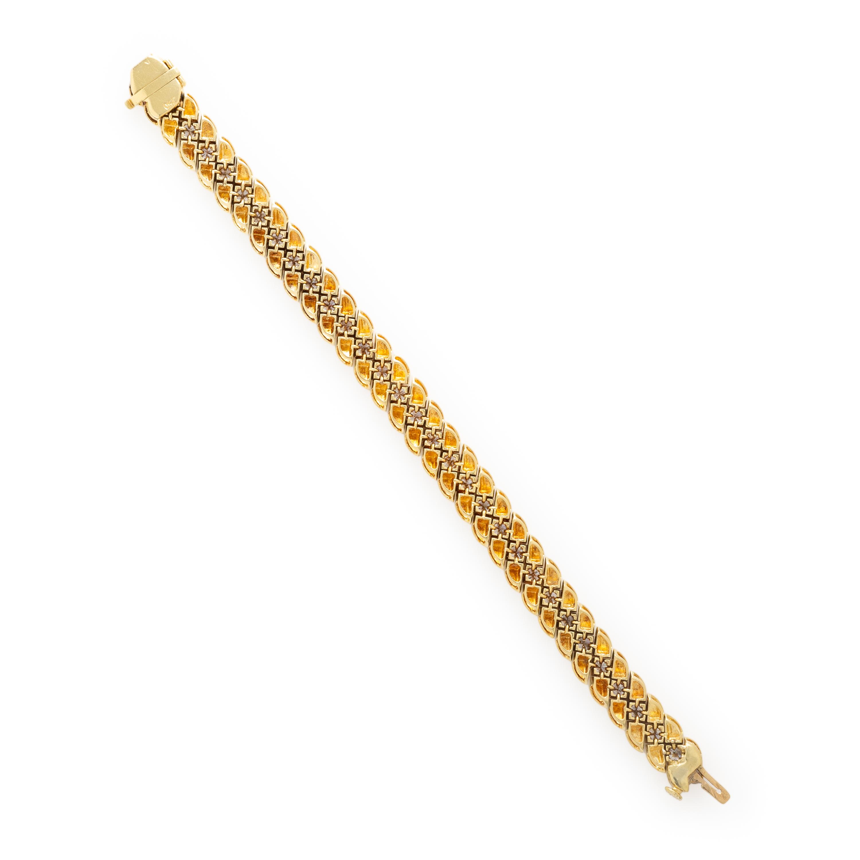 Diamond and Yellow Gold Bracelet