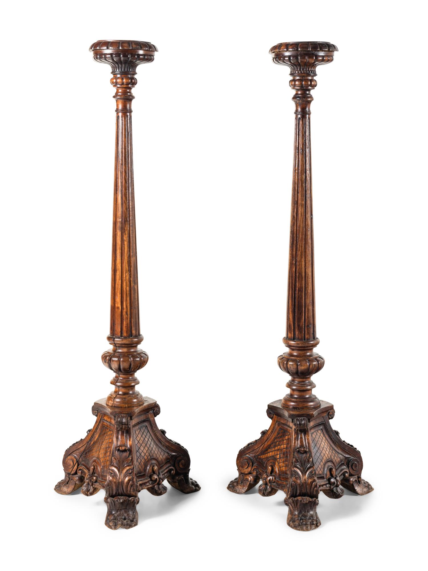 A Pair of Continental Torchieres