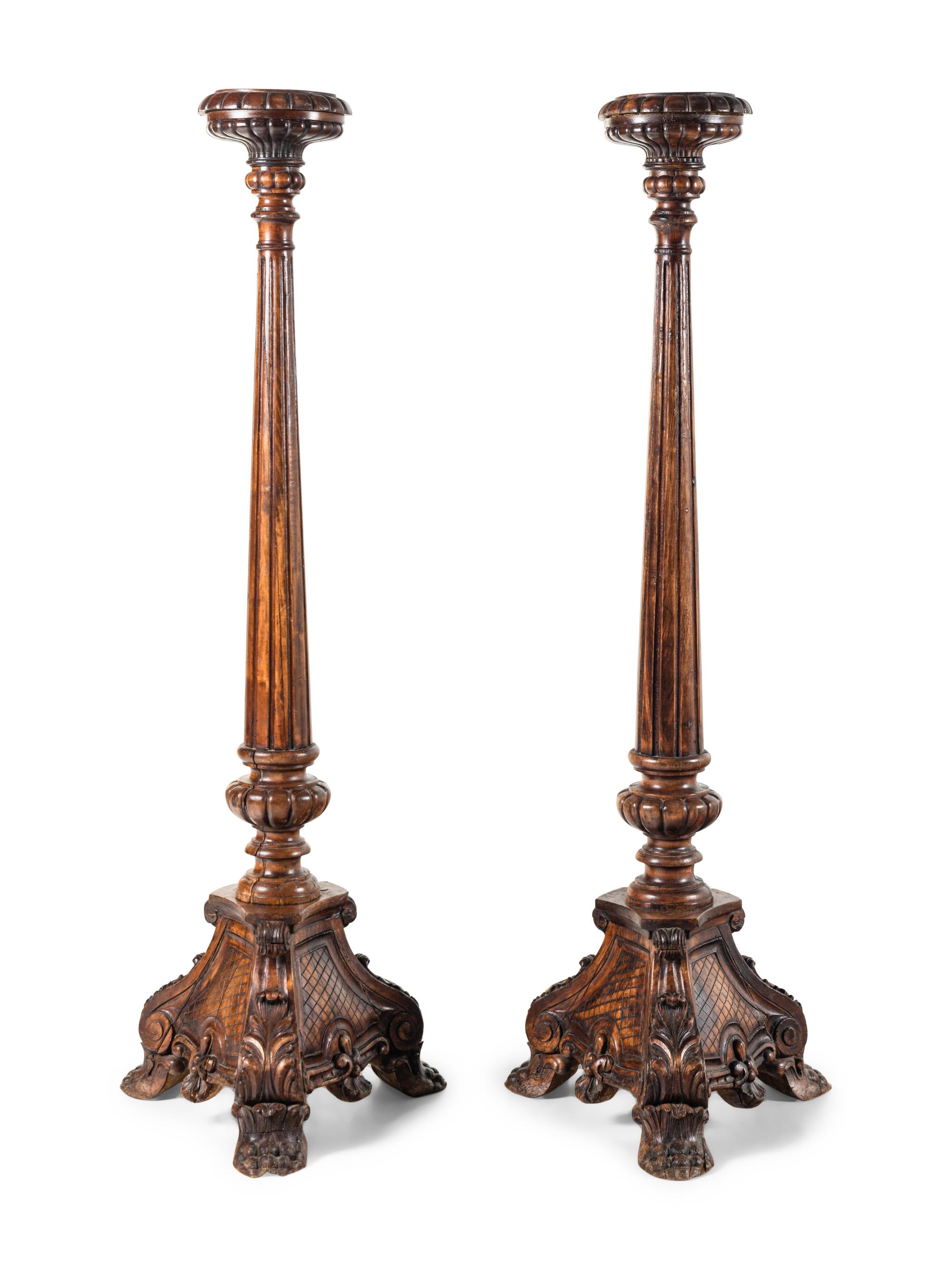 A Pair of Continental Torchieres