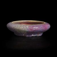 A Chinese flambé-glazed circular brush washer 窑变釉笔洗 Qing dynasty, 18th/19th century ? ???????