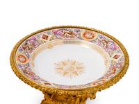 A Pair of Sèvres Style Gilt Bronze Mounted Porcelain Tazze