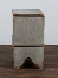 A Queen Anne Gray Painted One-Drawer Blanket Chest
