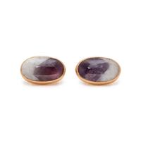 AMETHYST AND ROSE GOLD CUFFLINKS
