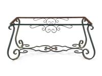 A French Painted Metal Baker's Rack