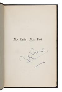 [Artist Book]. -- [Ernst, Max (1891-1976), artist]. -- Crevel, René (1900-1935). Mr. Knife Miss Fork . Translated by Kay Boyle. Paris: The Black Sun Press, 1931.